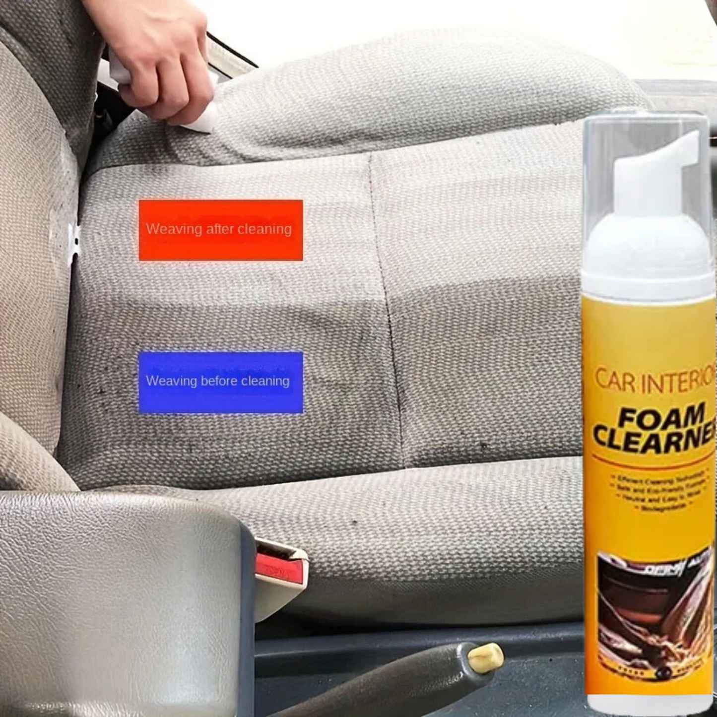 Nettoyante mousse Multi-Usages Nettoyante Intérieur de Voiture pour Intérieur de Voiture, Maison, Cuisine