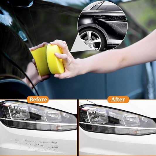 Cire anti-rayures pour voitures neuves (2026), pâte de réparation des rayures avec éponge, kit de réparation des rayures profondes pour peinture automobile